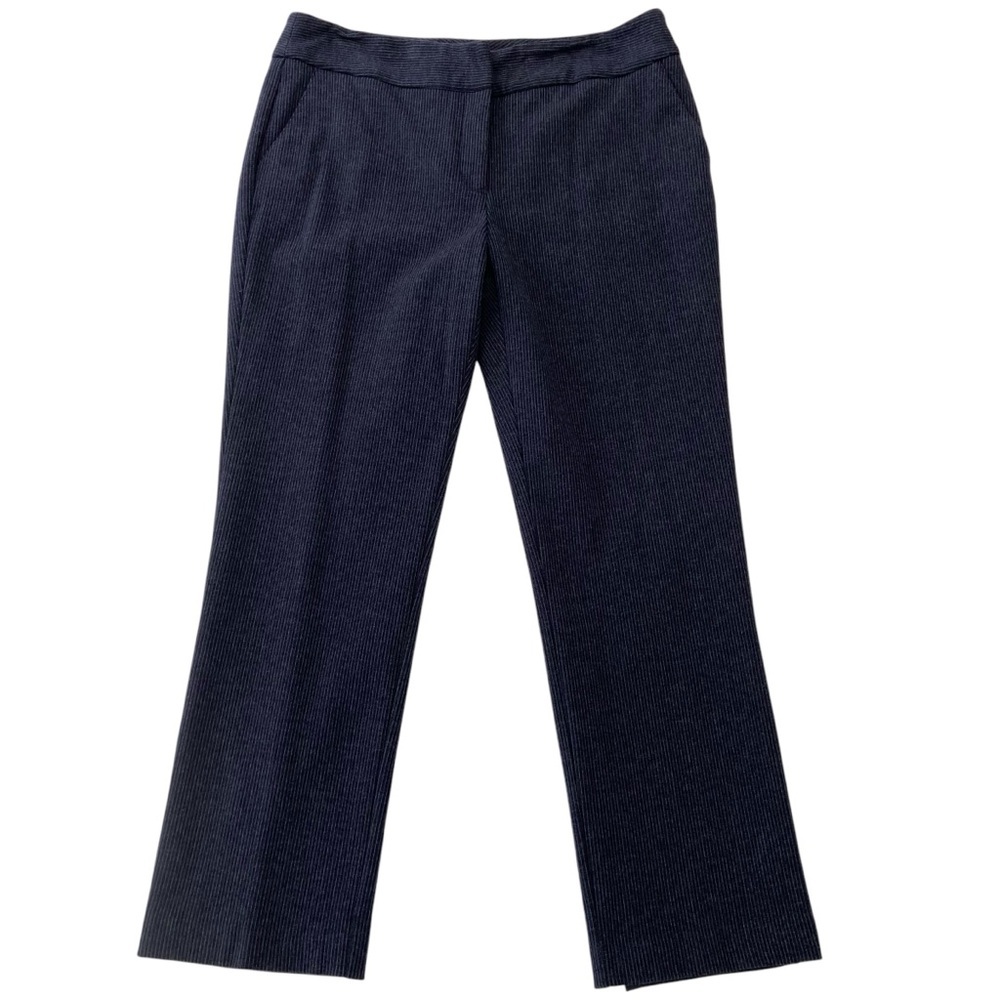 Iris Setlakwe dress trousers pants blue pinstripes wool blend flattering size 10